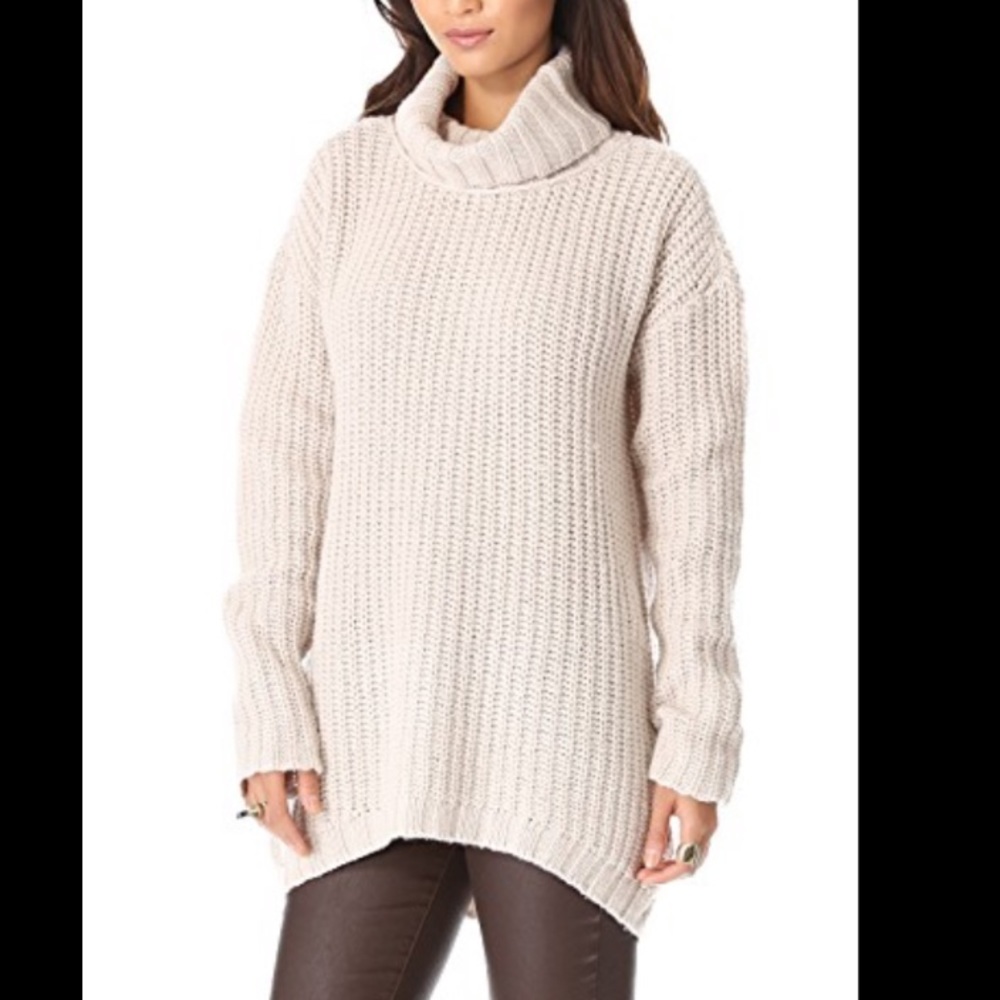 JOIE CHUNKY COWL NECK OVERSIZED SWEATER